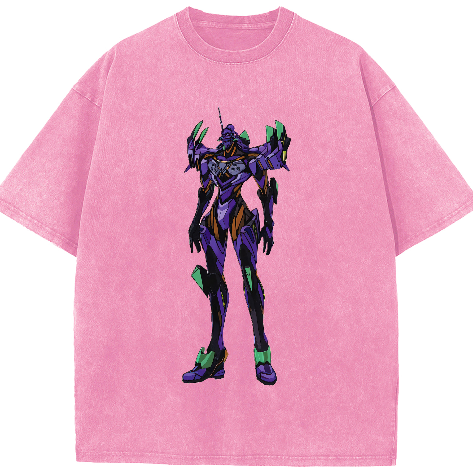 （画像用） EVA 新世紀エヴァンゲリオン 綿100% ヴィンテージ風 半袖Tシャツ（フロントプリント）